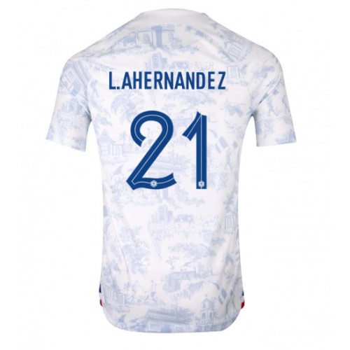 France Lucas Hernandez #21 Replica Away Shirt World Cup 2022 Short Sleeve